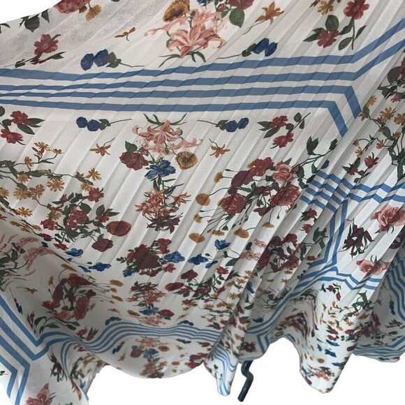 Aritzia Wilfred Womens Skirt Size M Multicolor Midi Pleated Chiffon Elastic Wais - Picture 5 of 9